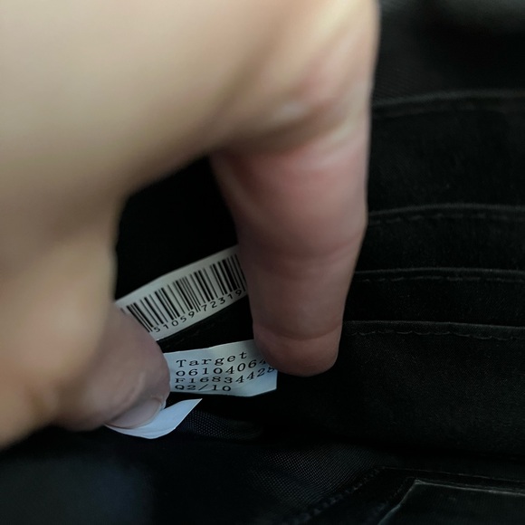 Target Black Faux Leather shoulder bag Handbag with Zippers Punk 80s 90s Retro - Picture 4 of 9